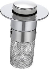 Sink Hair Filter, Removable Stainless Steel Drain Stopper Plug